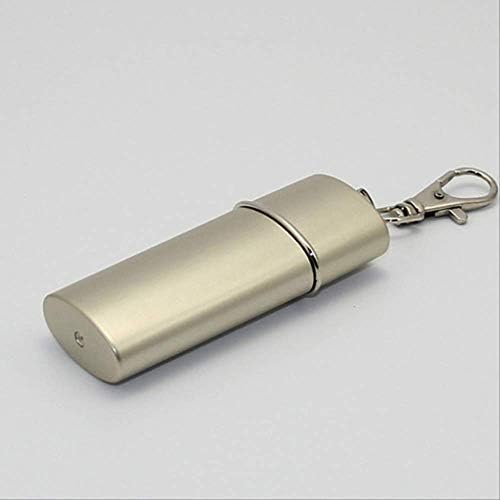 TVKL Ashtray Fashion Mini Pocket Ashtray Outdoor Metal Portable Key Chain Ashtray Slip Seal Environmental Cigarette Lighter Accessories Gold