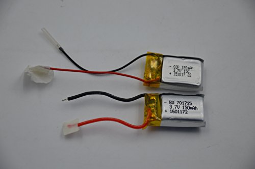 Blomiky 2-Pack 3.7 volt - 150mAh 30C Li-Poly Pack for Syma S107 / S107G Helicopter S107G Battery*2