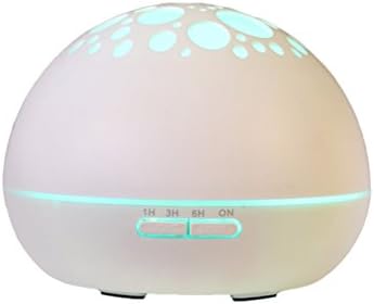 Aroma Essential Oil Diffuser Ultrasonic Cool Mist Humidifier with Adjustable Mist Mode 7 Color LED Lights and Waterless Auto Power-off for Office Home Study Yoga Spa 300ml (Pearl White)