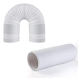 gulrear Portable Air Conditioner Exhaust Hose 5 Inch Diameter Length Up to 59 Inches Counterclockwise Extendable Portable AC Vent Hose for Portable Air Conditioner to Stop Leaks and Save Energy