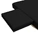 Saloniture Portable Physical Therapy Massage Table - Low to Ground Stretching Treatment Mat Platform - Black