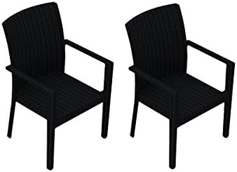 Harmonia Living Urbana Dining Arm Chair (Set of 2), Coffee Bean