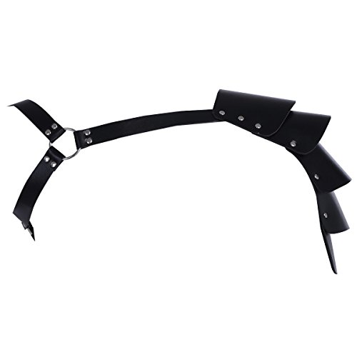 TiaoBug Men Lingerie Faux Leather Buckles O-rings Armor Bondage Body Chest Harness Cosplay Costume Adjustable