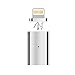 Magnetic charger Lightning Charging Male Converter Adapter Fast Charging&Sync Magnetic Lightning Cable For iPhone5,5c,5s,SE,6,6Plus,6s,7,7Plus. iPhone8/8Plus iPhoneX/10,iPad (silver)