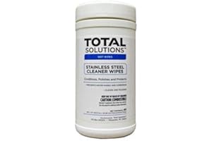 BYUP Total Solutions™ 1549 Stainless Steel Cleaner Wipes, 9.5 inch X 12 inch, 6/Cs