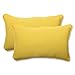 Pillow Perfect Outdoor Fresco Yellow Rectangular Throw Pillow, Set of 2,3XB