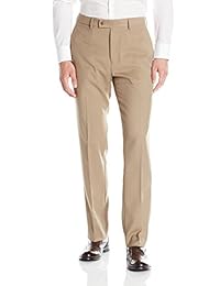 Pantalón de vestir Louis Raphael ROSSO para hombre, plano, de fácil cuidado y con cintura oculta y flexible