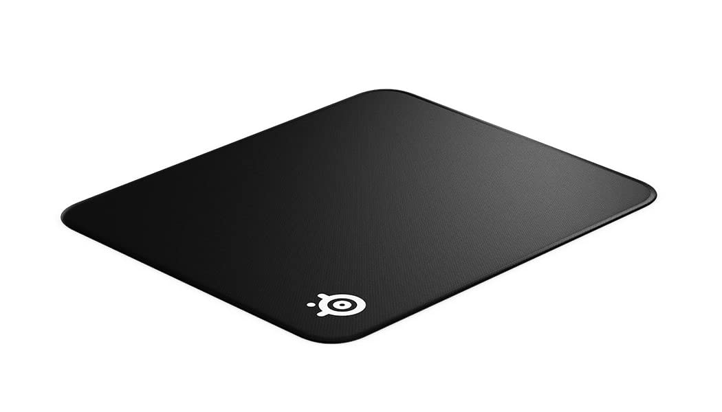 SteelSeries QcK Edge Cloth Gaming Mouse Pad - Never-fray Stitched Edges - Optimized For Gaming Sensors - Size L (450 x 400 x 2mm) - Black