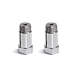 Universal O2 Sensor Spacer Adapter Isolator, CEL Fix Check Engine Light Eliminator Adapter Extender, for Exhaust Systems with M18 x 1.5 Sensor Holes (Pack of 2)