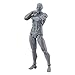 Action Figure Drawing Model, Artists Action Figure Model Jointed Movable Human Mannequin for Sketching, Painting, Drawing, Cartoon Figures Action - Shipped from US (Man and Woman Set) ( Gray)