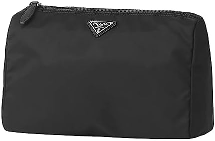 Amazon.com: Prada Black Tessuto Nylon Medium Pouch Clutch Bag