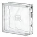 Quality Glass Block 8 x 8 x 4 Nubio End Block Glass Block