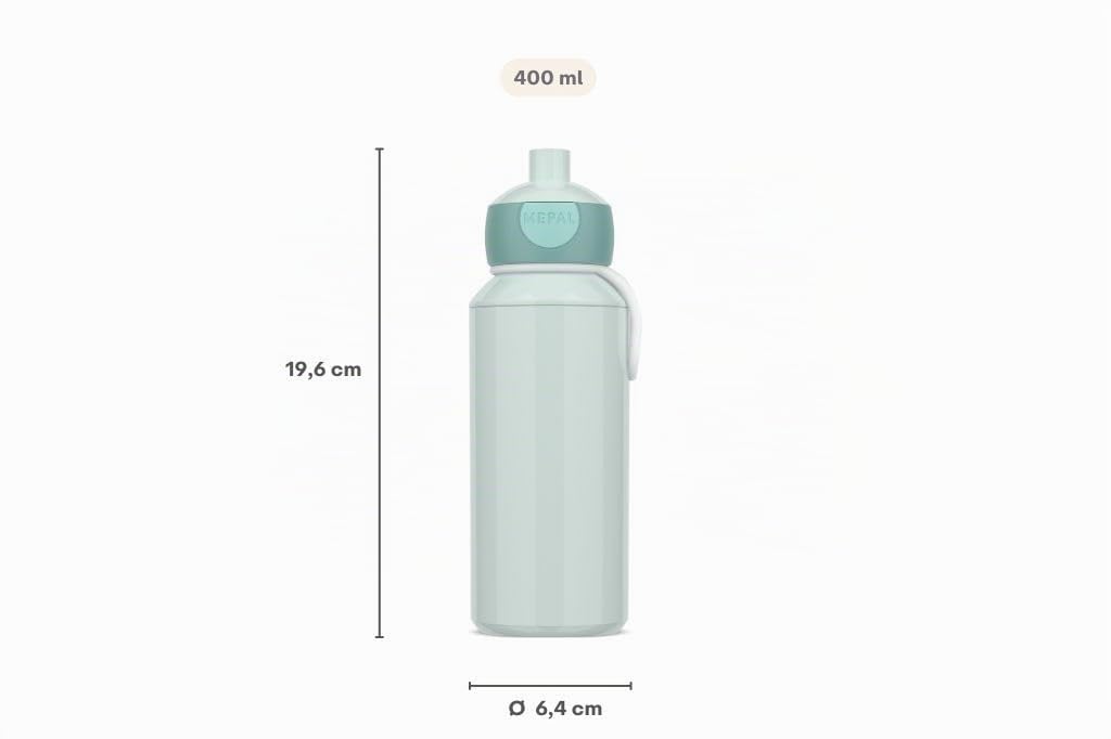 Mepal - Trinkflasche Pop-up Campus - Wasserflasche - Auslaufsichere Flasche für die Schule - Wiederverwendbar - BPA-frei & Spülmaschinenfest - 400 ml - Paw Patrol Girls 3