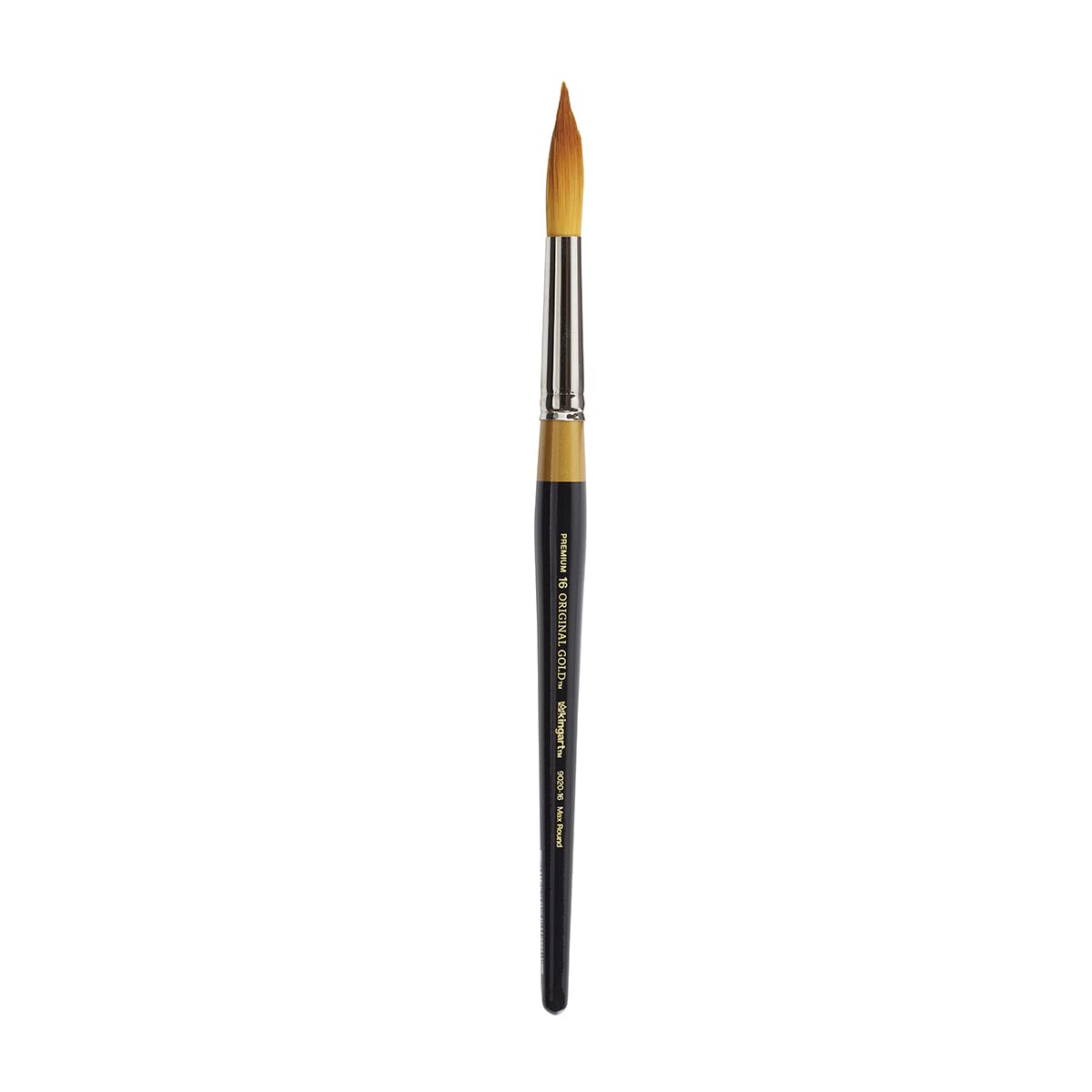 KINGART Paintbrushes, Synthetic Taklon, Gold,Silver, 18