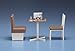 HASEGAWA 62007 1/12 Family Restaurant Table/Chair