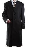 Men's Single Breasted Luxury Wool/Cashmere Full Length Topcoat