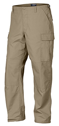 LA Police Gear Men Rip-Stop Mil-Spec BDU Button Fly Tactical Pant Khaki-M/SRT