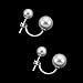 DIB Fashion Jewelry 925 Silver Plated Double Imitation Pearls Stud Earring for Women Ladies