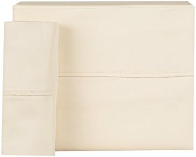 INDIGO FINE LINENS Hotel Collection 300 Thread Count 100% Cotton Sateen Sheet Set, Full Ivory