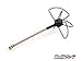 FuriousFPV STUBBY 48mm 5.8Ghz U.FL RHCP Circular Antenna (Black) - FPV-0128-S