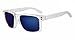 (#MD3033) Super Clean Lens Black Out Dark Frame Quality Sports Shades Designer Fashion Sunglasses with Colorful Mirrored Lens