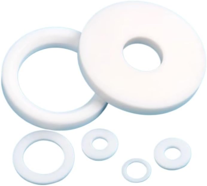 FASOLI PTFE Flat Flange Washer Gasket Spacer Sealing for Pressure Gauge M3-M35