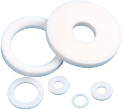 FASOLI PTFE Flat Flange Washer Gasket Spacer Sealing for Pressure Gauge M3-M35