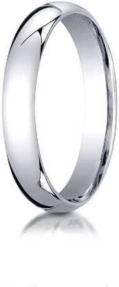Women's Platinum 4mm Slim Profile Comfort Fit Wedding Band Ring