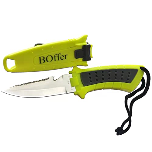 BOffer Compact Dive Knife With Sheath, Small Scuba Diving Knife With