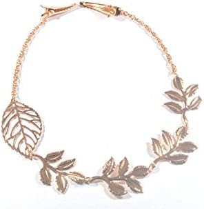 Rose Gold Metal Tassel Floral Leaf Hair Clip Pins for Womens
