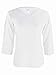 LAT Womens Combed Ringspun V-Neck 3/4-Sleeve T-Shirt (3577) -WHITE -XL