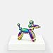 Made By Humans Balloon French Poodle Money Bank - Unique Animal-Shaped Ceramic Piggy Bank for Newborn Baby, Children, Adults - Rainbow Color