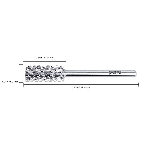 Pana 3/32" Safety Nail Carbide Bit - Silver Small Barrel Head (Grit: 4 Extra Coarse - XXXXC) for Electric Dremel Drill Machine