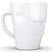 FIFTYEIGHT PRODUCTS TASSEN Porcelain Mug with Handle, Grumpy Face Edition, 11 oz. White (Single Coffee Mug) Coffee Cup