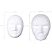 BESTOYARD 12pcs Full Face Mask Halloween Mask White DIY Mask Dance Cosplay Masquerade Party Mask (6pcs Male and 6pcs Female)