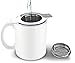 Teablee Tea Strainer for Loose Leaf Tea - Large 304 Stainless Steel Extra-Fine Mesh Brew-in-Mug Basket - Helps Make Brewing Loose Tea Easy