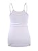 Jinson Women's Maternity Basic Knit Cami with Side Ruching Spaghetti Straps Pregnant Tank Top White S