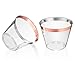 9 oz Rose Gold Plastic Cups – Pack Of 100 Clear Party Tumblers With Elegant Rose Gold Rim – Reusable & Disposable Party Supplies For Wedding, Birthday & Bachelorette Party, Baby Shower or Any Occasion