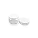 Houseables White Jar Container, 4 Oz, 120 ML Gram Capacity, Plastic, BPA Free, Double Wall w/Removable Inner Liners & Dome Lids for Cosmetic Samples, Cream, Lotion