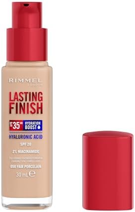 Lasting Finish 35 Hour, fondotinta, lunga durata, idratante, formula vegana, copertura totale, 30 ml, 050 Fair Porcellana