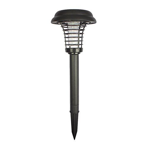 JMEXSUSS Garden Stake Repellent Light Outdoor Flying Insect Mosquito Killer Solar Powered Led Bug Zapper Lamp for Farm, Garden, Patio, Outdoor Ground (01)