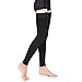 Medical Thigh High Compression Stockings, Firm Support 20-30 mmhg Gradient Footless Compression Socks with Silicone Band for Men & Women (Black, X-Large)