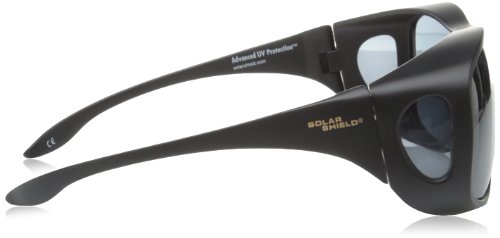 Solar Shield Fits Over Sunglasses Classic Aspen Aviator (XL) Blk/Gry - Thumbnail 3