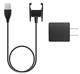 Fitbit Charge 2 USB Charging Cable with Wall Charger Plug by iEEKK, Extra Long 3.3ft(1M) Replacement Charger Cord for Fitbit Charge 2 Smart Bracelet (Cable with Plug)
