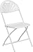 Flash Furniture HERCULES Series 650 lb. Capacity White Plastic Fan Back Folding Chair