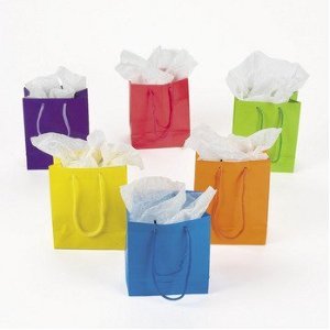 Fun express paper gift party bags (lot of 12), small, b…