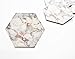 DrCor Rose Gold Hexagon Coasters for Drinks Rose Gold Marble Pattern Kitchen Decor Waterproof with Cork Backed Decorative Coasters (4 Inch,Set of 4