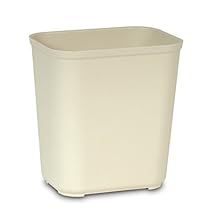 Rubbermaid Commercial FG254300BLA Fiberglass Rectangular Fire-Resistant Trash Can, 7-gallon, Black