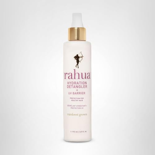 Rahua Hydration Detangler + UV Barrier - Leave-In Spray for All Hair Types - Vegan Heat Protectant and Anti-Frizz Mist with Morete Oil, Sacha Inchi and Mango - Color Safe - 6.5 Fl Oz