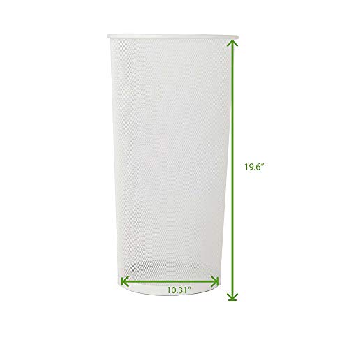 image for Mind Reader UMBHBASK-WHT Metal Mesh Basket, Entry Hallway Umbrella Hol